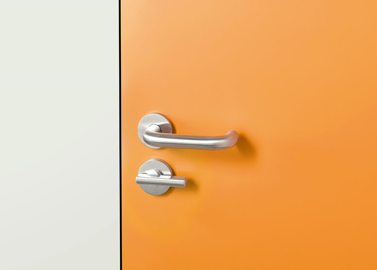 HEWI stainless steel door handle Stainless steel lever handle with long free/occupied lever