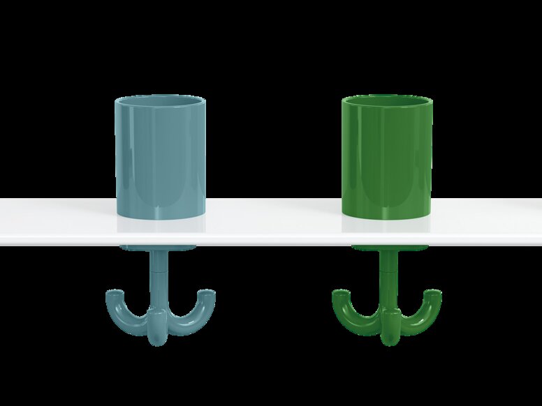 HEWI toothbrush tumbler rail with hooks Toothbrush mug rack with hook for children