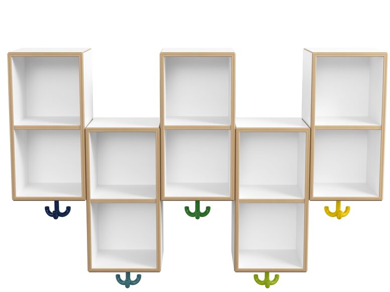 HEWI double module for kids Double module with coat hooks