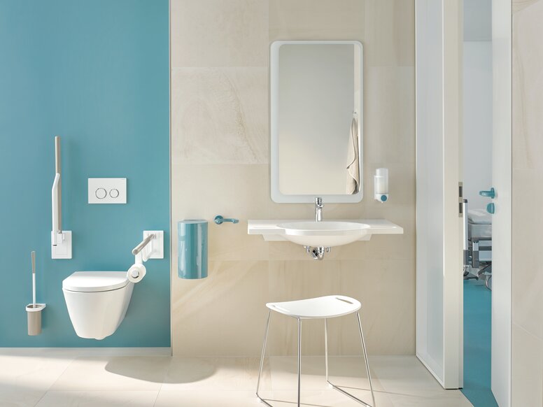 HEWI barrier-free bathroom system 800K Barrier-free patient bathroom System 800K