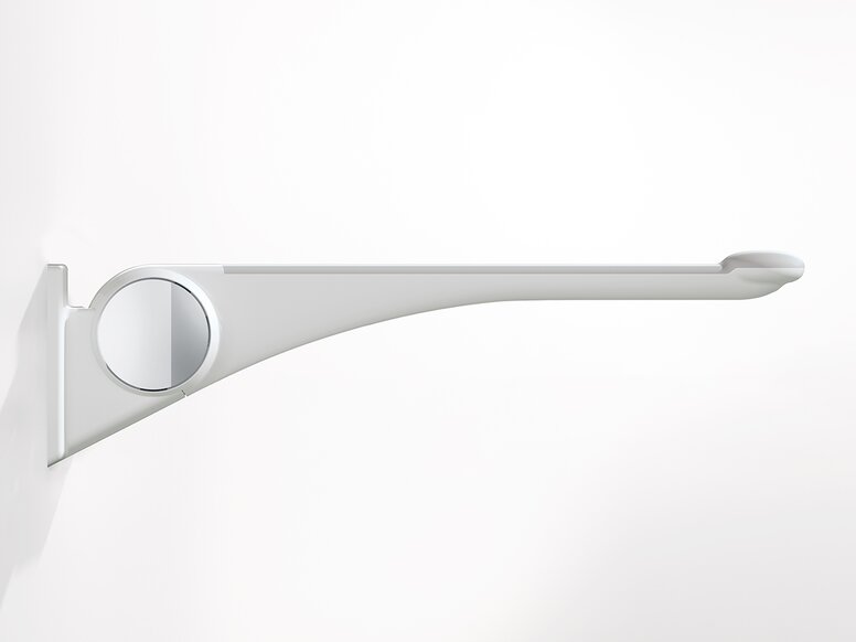 HEWI LifeSystem folding support handle White matt Folding support handle in matt white plastic colour