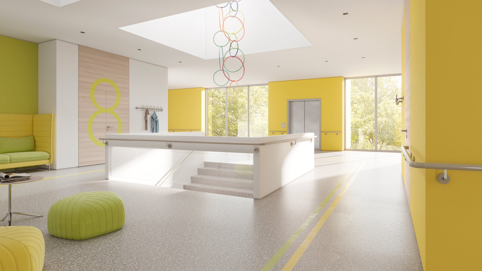 HEWI public school buildings Public building in yellow colours