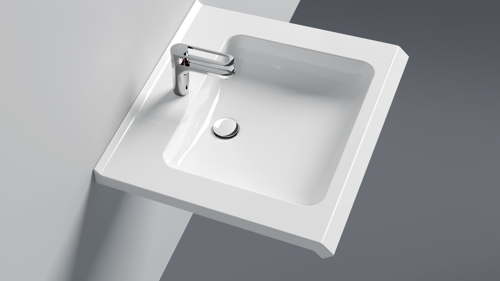 HEWI Washbasin Washbasin with single lever tap in chrome